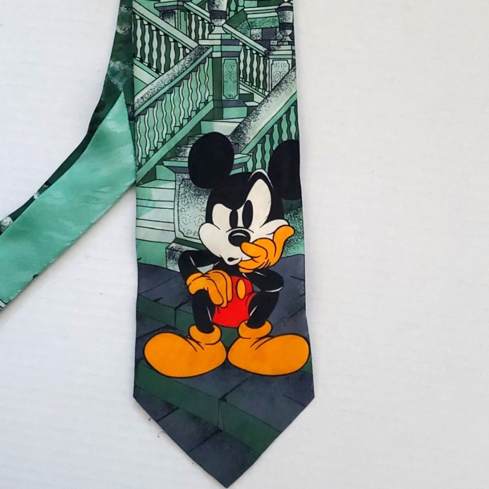 Disney Mickey Mouse Classic Green Tie